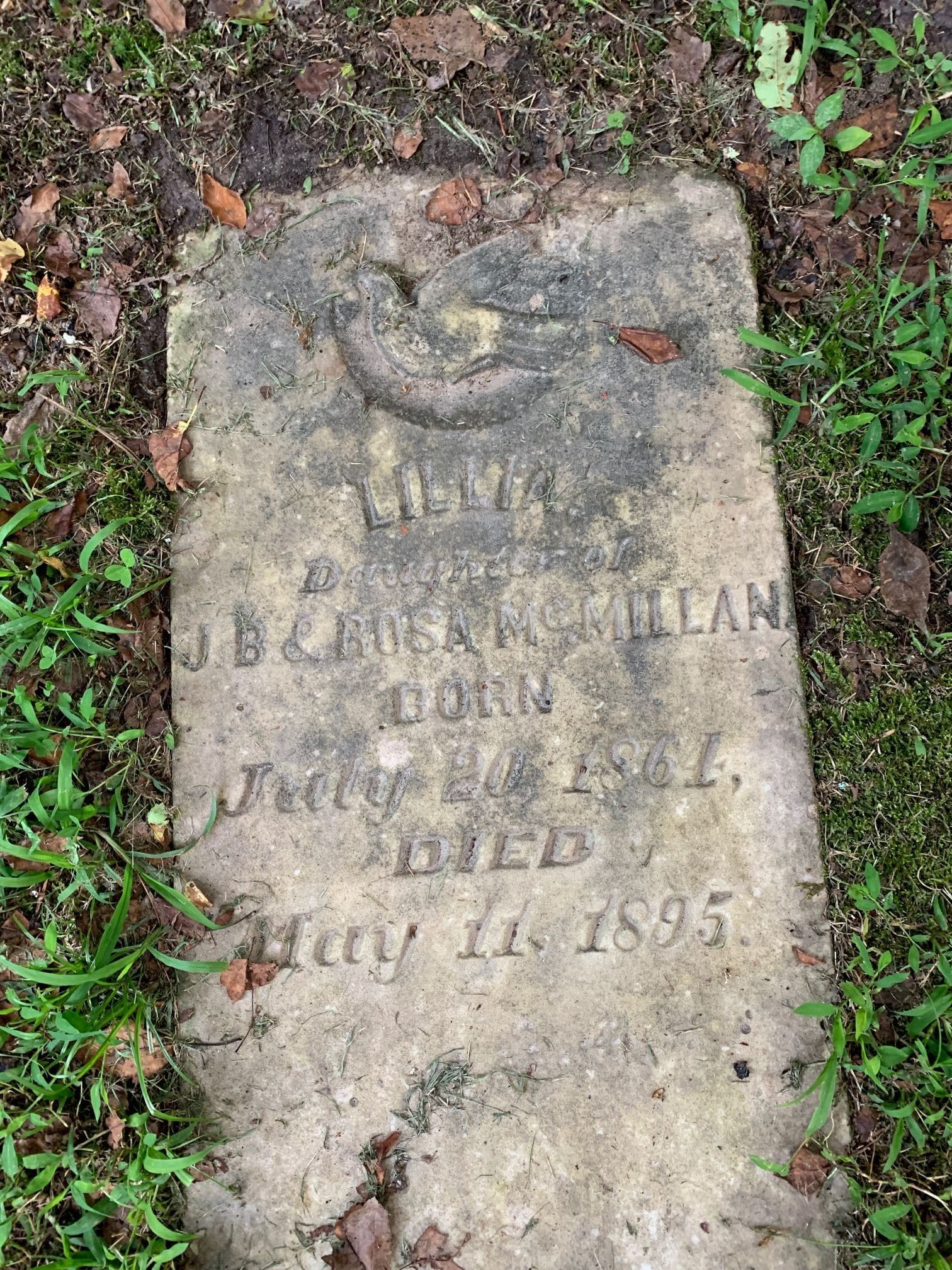 An old tombstone tells a story of who walked the grounds of Deerwood centuries ago.